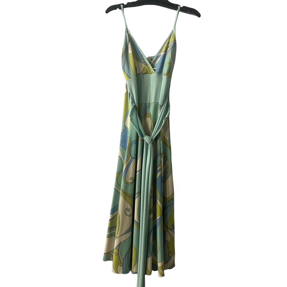 Chic Multicolor Patterned Maxi Dress